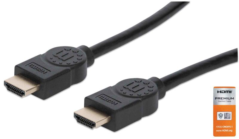 Imagen 1 del producto “354837 Cable HDMI de Alta Velocidad con Canal Ethernet - Versión Premium 4K a 60Hz UHD, HEC, ARC, 3D, 18 Gbps, Macho a Macho, Blindado, 1 m ”