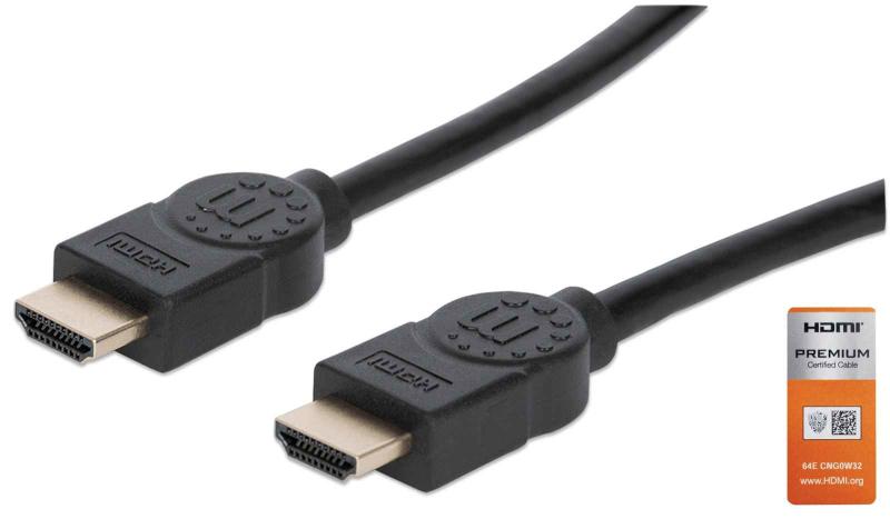 Imagen 1 del producto “355360 Cable HDMI de Alta Velocidad con Canal Ethernet - Versión Premium Certificado, 4K 60Hz UHD, HEC, ARC, 3D, ancho de banda de 18 Gbps, Blindado, 5m ”