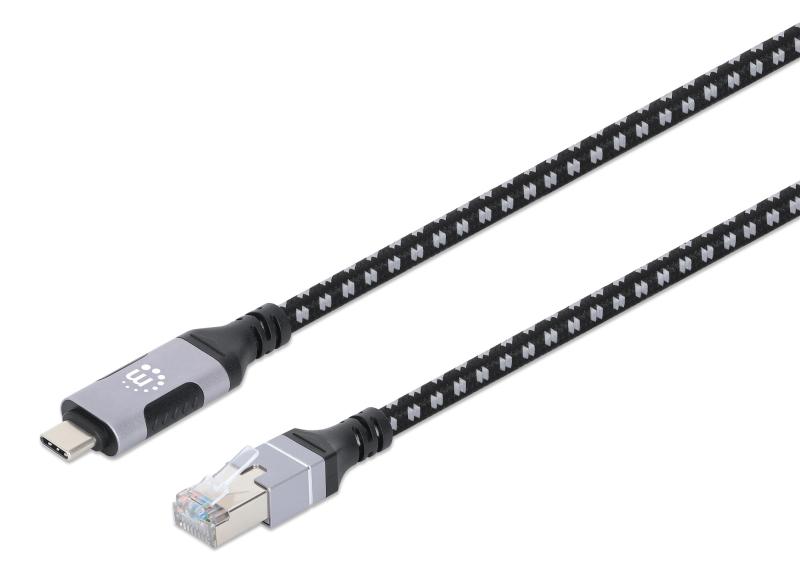 Imagen 1 del producto “Cable USBC V3.2 a RJ45 2M Cat6 (394826) MANHATTAN - ”