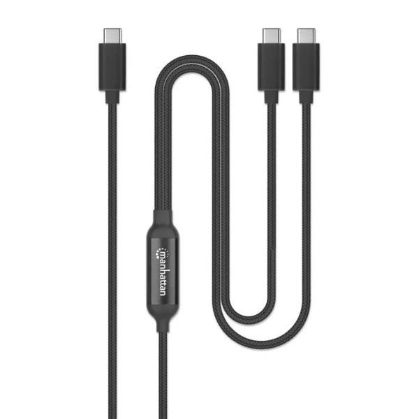 Imagen 1 del producto “Cable USBC de carga 100W para 2 dispositivos (355810) MANHATTAN - ”