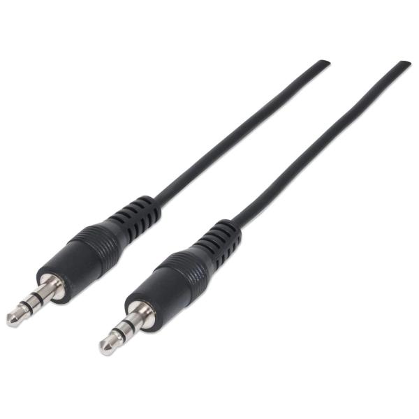 Imagen 1 del producto “334594 Cable auxiliar 3.5mm Macho a Macho Color Negro de 1.8m - ”