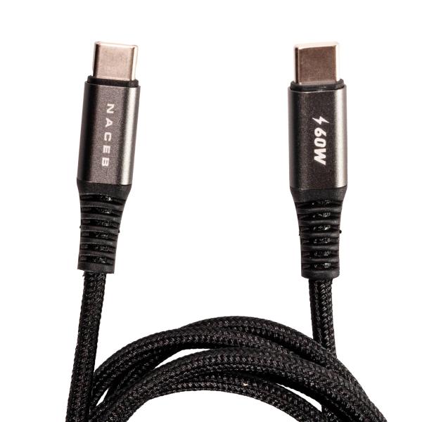 Imagen 1 del producto “NACEB CABLE TIPO-C AC 60W 1M NA-0140 - ”