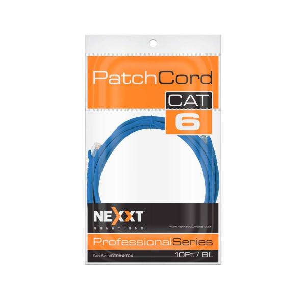 Imagen 1 del producto “Cable patch cord Cat.6 UTP - multifilar, con revestimiento tipo CM, 3.00M, Azul 24AWG ”