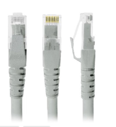 Imagen 1 del producto “Cable de Red - Cat5e, 50 Cms, RJ-45, RJ-45, 100  cobre, Macho/Macho, contactos c/baño de oro, Gris, 497127 BROBOTIX ”