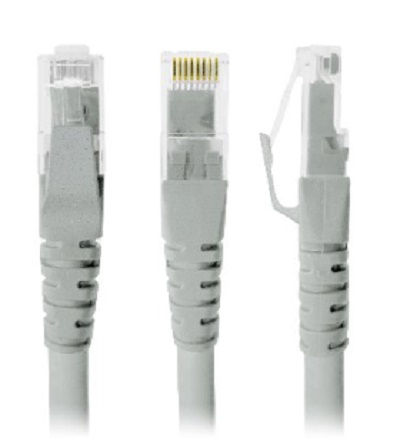 Imagen 1 del producto “Cable de Red - Cat5e, 1 Mt, RJ-45, RJ-45, 100  cobre, Macho/Macho, contactos c/baño de oro, Gris, 497134 BROBOTIX ”