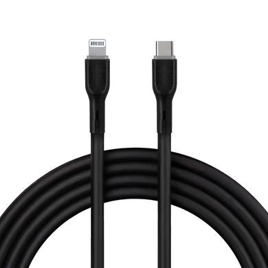 Imagen 1 del producto “CABLE USB V3.0 TIPO C - LIGHTNING - 1 METRO, NEGRO, BROBOTIX 6006832 ”