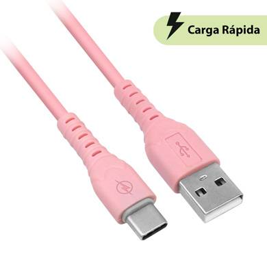 Imagen 1 del producto “CABLE USB V3.0 TIPO A – TIPO C - 1 METRO, ROSA, BROBOTIX  6001608 ”