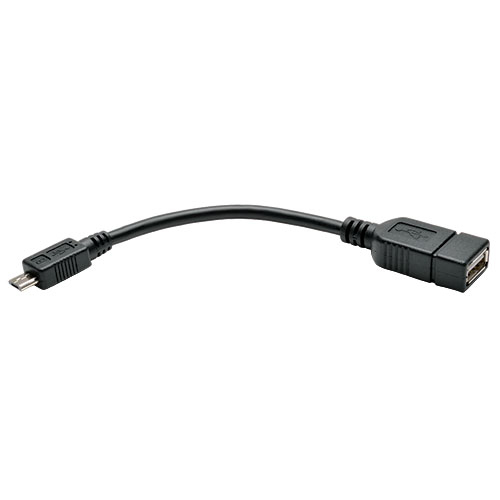 Imagen 1 del producto “Cable adaptador TRIPP-LITE U052-06N - 0, 15 m, Micro-USB B, USB A, Macho/hembra, Negro ”