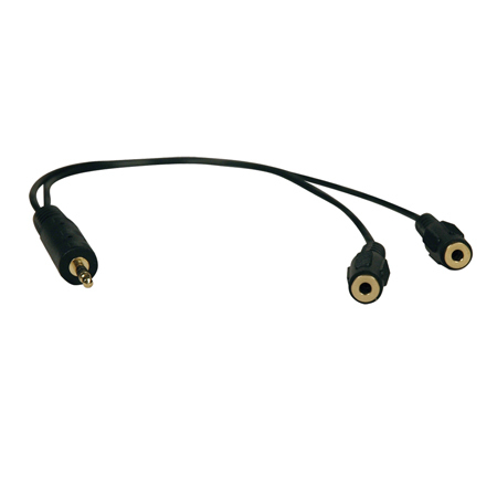 Imagen 1 del producto “Divisor en Y TRIPP-LITE P313-001 - 0, 3 m, 3.5mm, 2 x 3.5mm, Negro ”