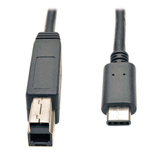 Imagen 1 del producto “Cable USB 3.1 TRIPP-LITE U422-003-G2 - USB C, USB B, 0, 9 m, Negro ”
