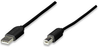 Imagen 1 del producto “342650 Cable USB Para impresora USB-A a USB- B Macho-Macho - Negro, 1.8 m, ”