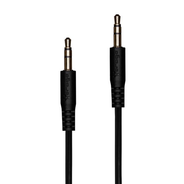 Imagen 1 del producto “CABLE AUXILIAR AUDIO VORAGO CAB-A01B NEGRO 3.5MM A 3.5 MM - ”