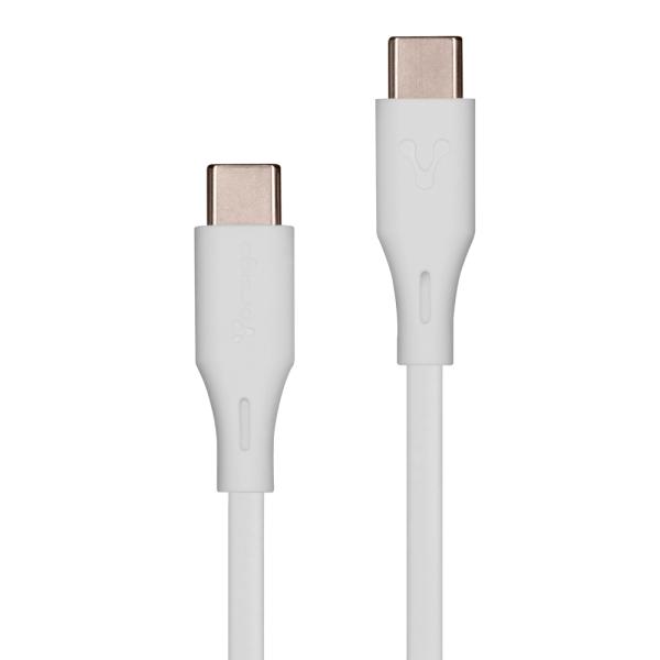 Imagen 1 del producto “CABLE VORAGO CAB-CC01W USB TIPO C- USB TIPO C 1 METRO CARGA RAPIDA BLANCO - ”