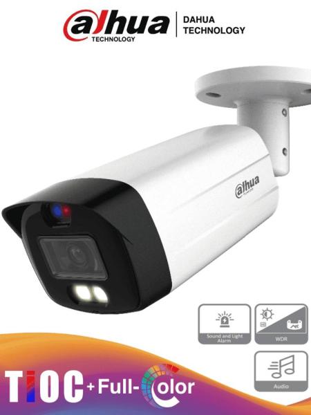 Imagen 1 del producto “DAHUA HAC-ME1809TH-A-PV - Cámara Bullet TiOC 4k/ Lente de 3.6mm/ Luz de 40 Mts/ Micrófono Integrado/ 1 Salida de Alarma/ Soporta: CVI/TVI/AHD/ IP67/ - ”