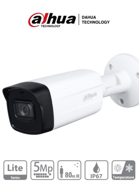 Imagen 1 del producto “DAHUA HAC-HFW1500TH-I8 - Camara Bullet de 5 Megapixeles/ Lente de 3.6 mm/ 92 Grados de Apertura/ IR de 80 Mts/ IP67/ Soporta: CVI/CVBS/AHD/TVI/ - ”