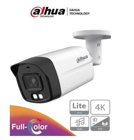 Imagen 1 del producto “DAHUA HAC-HFW1809TLM-A-LED - Camara Bullet 4k Full Color/ 8 Megapixeles/ Lente de 2.8mm/ 106 Grados de Apertura/ Microfono Integrado/ 40 IR - ”