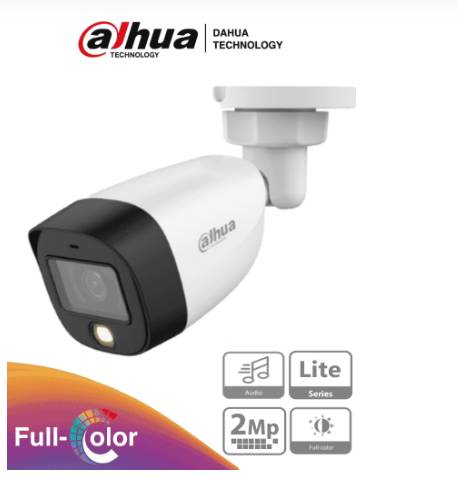 Imagen 1 del producto “DAHUA DH-HAC-HFW1209TLMN-A-LED-S3 - Camara Bullet Full Color de 2 Mp/ 1080p/ p2.8mm/ 108°/ Microfono/ 40 Metros IR/ DWDR/ IP67/ Metalica+Policarbonato - ”
