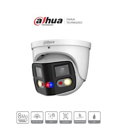 Imagen 1 del producto “DAHUA IPC-PDW3849-A180-AS-PV Cámara IP WizSense Eyeball con multivisión en dos sensores de 4MP - 180°. IR de 25 m, LED de 20 m, ePTZ, micrófono IP67 ”