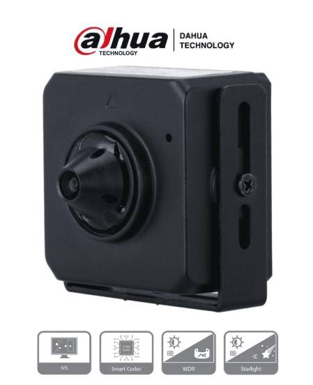 Imagen 1 del producto “DAHUA IPC-HUM4231S-L4 - Camara IP Pinhole de 2 Megapixeles/ Lente de 2.8mm/ 96 Grados de Apertura/ Microfono Integrado/ H.265/ 1 E S de Audio/ WDR - ”