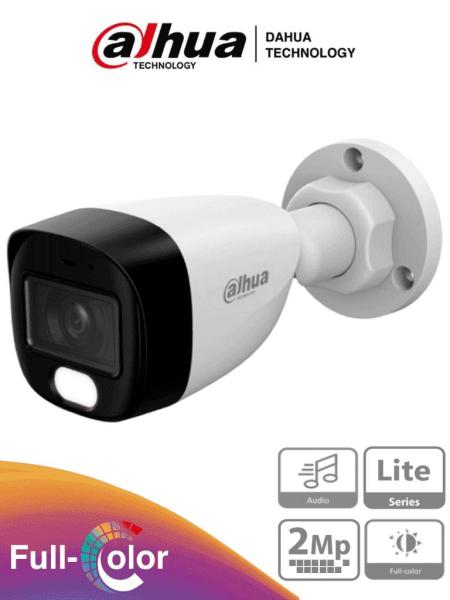Imagen 1 del producto “CAMARA DAHUA HAC-HFW1209CM-A-LED-0280B-S3 - Cámara Bullet Full Color 1080p lente de 2.8 mm y ángulo de 108° - ”