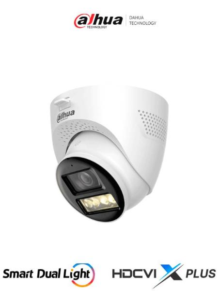 Imagen 1 del producto “Cámara DAHUA  HAC-HDW1200TQ-IL-T - cámara domo de 2 megapíxeles, HDCVI Xplus, iluminador dual inteligente, audio bidireccional, apertura de 111°, iluminació ”