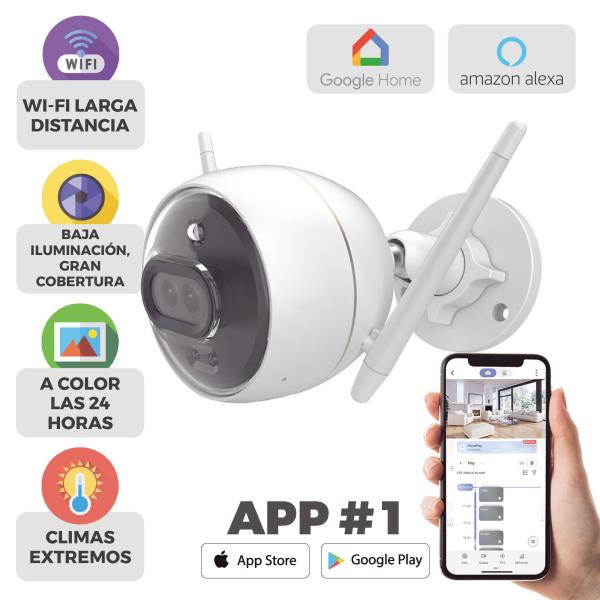 Imagen 1 del producto “EZViZ (C3X) Cámara Bala - Máxima Resolución 1080P (2MP), 2.8mm 30m, Generales H265 SD(256GB) Nube Exterior, Audio Micrófono / Fuente Micro USB 5Vcd/5W. ”