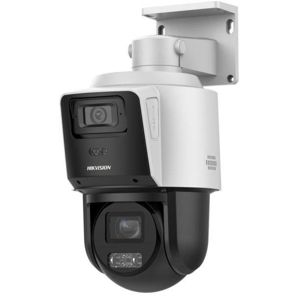Imagen 1 del producto “TandemVu PTZ IP 4mp/ Panoramica 4mp/ 4X Zoom/ Dual Light 40m IR + 30m Luz Bca/ ACUSENSE/ IP66/ PoE+/ DARKFIGHTER/ Micro SD/ Incluye Base Techo o Pared - ”