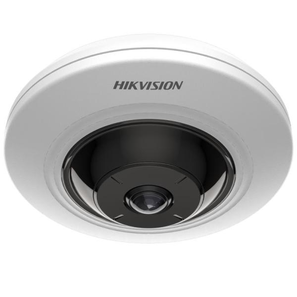 Imagen 1 del producto “Cámara Mini Fisheye IP 5 Megapíxel DS-2CD3956G2-IS(U) / Panorámica 180° - 360° / 8 mts IR / Interior / PoE / HEOP / ACUSENSE / Detección Facial / Micrófono - ”