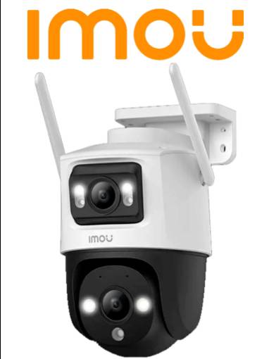 Imagen 1 del producto “Cámara IMOU Cruiser Dual 10MP (IPC-S7XN-10M0WED ) - Cámara IP PT Dual Wifi Full Color con lente Fijo de 5 Megapíxeles + Lente PT 5 Megapíxeles. - ”