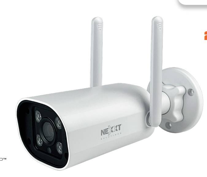 Imagen 1 del producto “Cámara Wi-Fi  NEXXT modelo NHC-OF10 Exterior /Resolución 2K+ / Certificación de impermeabilización - IP65, comp. con Alexa, Google ”
