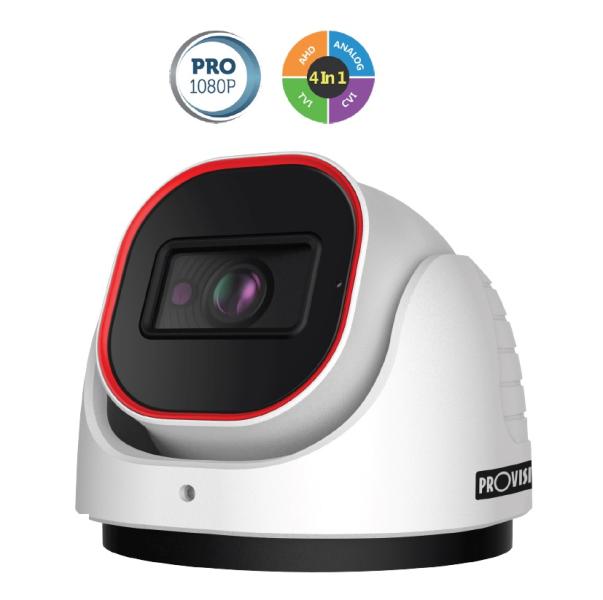 Imagen 1 del producto “Camara domo AHD 2 MP(AHD/TVI/VCI) - 700 TVL (CVBS), Lente fijo 2.8mm (88°), IR hasta 20 mts, BLC, HLC, CoC, IP67 ”