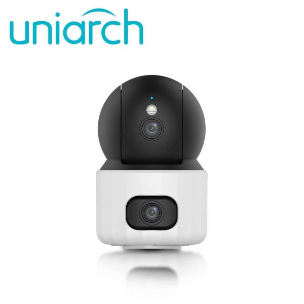 Imagen 1 del producto “Cámara IP Wifi Uniarch (Uho-S3S-M33D) 3MP+3MP / Lente 4mm / IR10M / MicroSD 512GB / Micrófono + Altavoz / USB-C / Interior / Serie Panda - ”