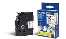 Imagen 1 del producto “Etiqueta blanca continua laminada flexible Brother TZEFX241 - de 18 mm de ancho x 8 mts de largo. Impresión en negro. ”