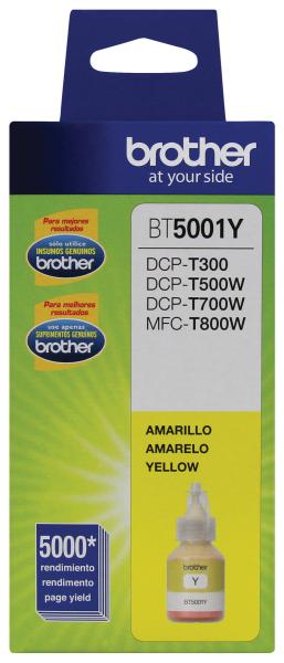Imagen 1 del producto “Botella de tinta Brother BT5001Y amarillo - rendimiento aproximado 5, 000 páginas, compatible con DCPT220, DCPT520DW, DCPT720DW, MFCT920DW ”