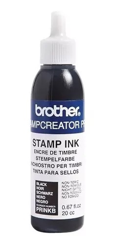 Imagen 1 del producto “Botella de tinta para sellos Brother PRINKB. Color: Negro. Rendimiento aproximado 2 - 000 impresiones. Para creadores de sellos SC2000USB. ”