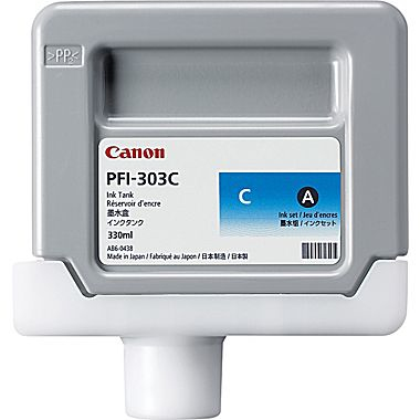 Imagen 1 del producto “Tanque de tinta CANON PFI-303 - Cian, 330ml. Tecnología de impresión inyección de tinta. Tinta a base de pigmentos ”