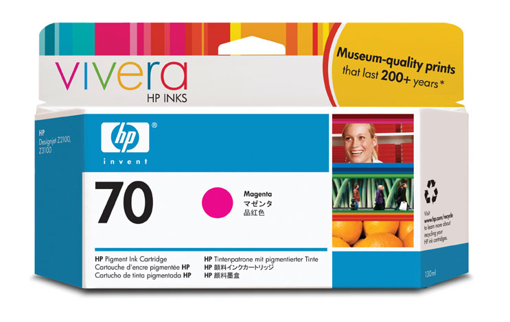 Imagen 1 del producto “Tinta HP 70 - C9453A, Magenta 130ml ”
