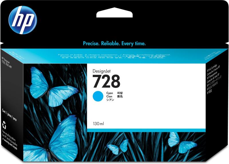Imagen 1 del producto “Tinta HP 728 - F9J67A, Cian 130ml ”
