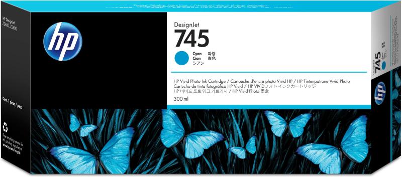 Imagen 1 del producto “Tinta HP 745 - F9K03A, Cian 300ml ”