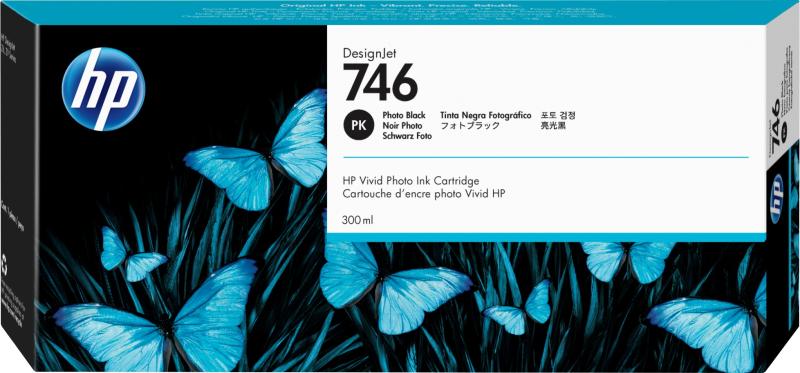 Imagen 1 del producto “Tinta HP 746 - P2V82A, Negro Fotográfico 300ml ”