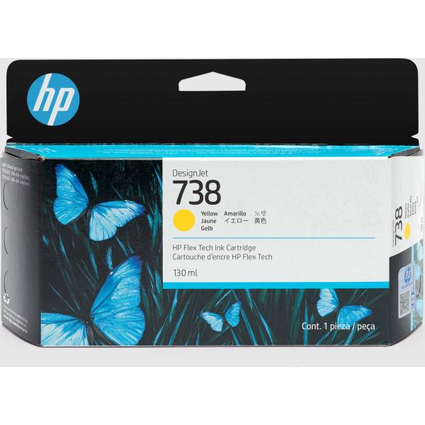 Imagen 1 del producto “TINTA HP 738 AMARILLO 498N7A 130ML - ”