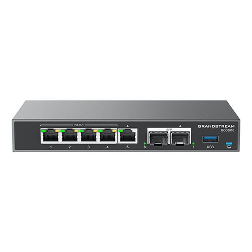 Imagen 1 del producto “GRANDSTREAM (GCC6010) es un equipo todo en uno para empresas que integra firewall - router VPN, switch PoE y PBX IP ”