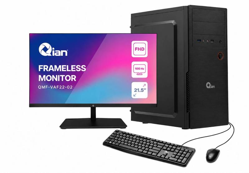 Imagen 1 del producto “Kit PC Office - monitor 22, regulador QIAN, gabinete QIAN Mat 01/ PSU 500W. Mouse y teclado ”