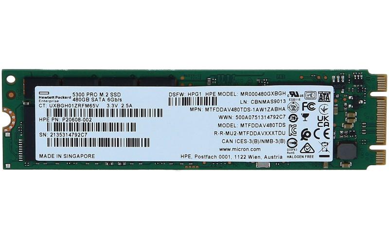 Imagen 1 del producto “SSD HPE 480 GB SATA 6G lectura intensiva M.2 - ”