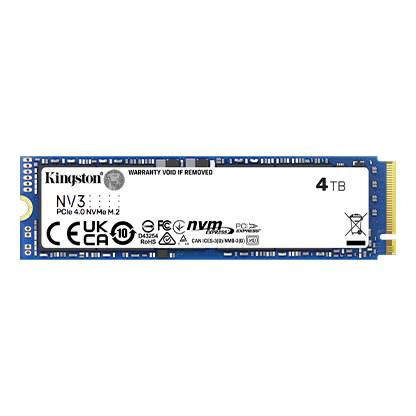 Imagen 1 del producto “UNIDAD DE ESTADO SOLIDO KINGSTON NV3 4TB M.2 2280 NVME PCIE GEN 4X4 R.6000MB/S W.5000MB/S - ”