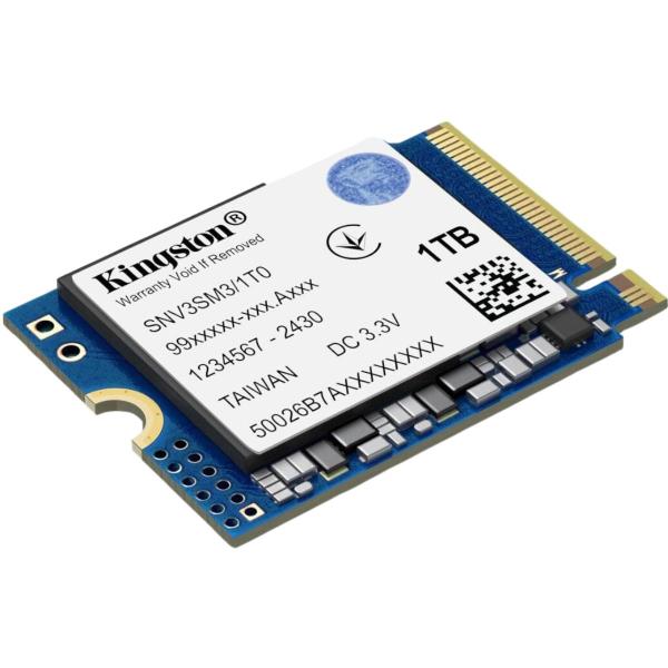Imagen 1 del producto “UNIDAD DE ESTADO SOLIDO KINGSTON NV3 1TB M.2 2230 NVME PCIE GEN 4X4 R.6000MB/S W.4000MB/S - ”