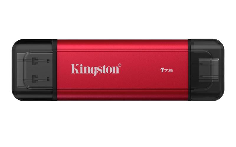 Imagen 1 del producto “UNIDAD DE ESTADO SOLIDO PORTABLE KINGSTON SPSD 1TB DUAL USB-A/C 3.2 GEN 2 R.1050MB/S W.950MB/S ROJO - ”