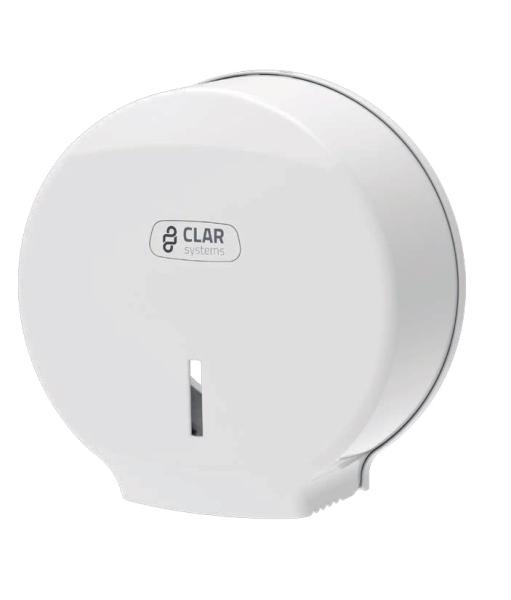 Imagen 1 del producto “Dispensador de Papel Higiénico Mini Innova Color Blanco para Rollo Industrial 250mm máx - ”