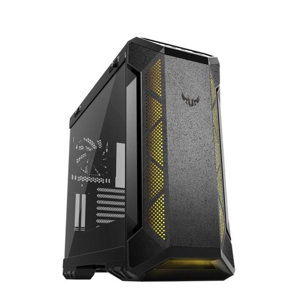 Imagen 1 del producto “Gabinete gamer ASUS TUF Gaming GT501 con Ventana RGB - Midi Tower, ATX, EATX, Micro ATX, Mini-ITX, USB 3.1, sin Fuente, 4 Ventiladores Instalados (3x RGB), ”