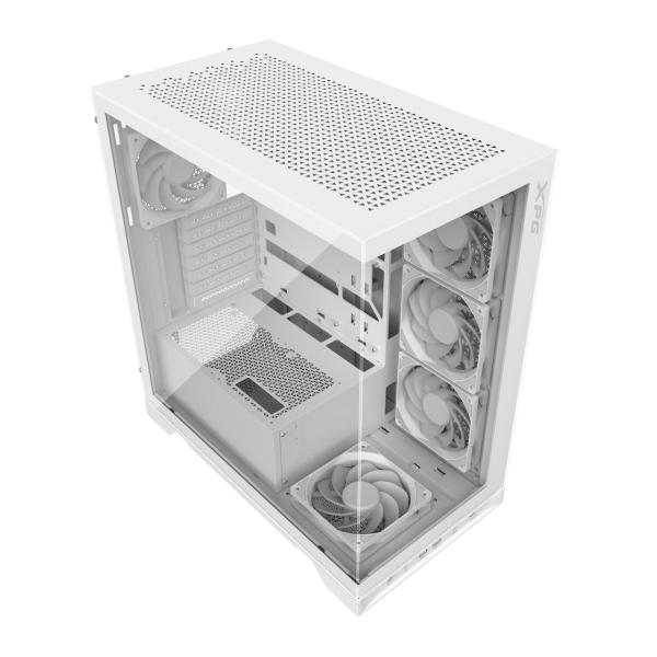 Imagen 1 del producto “Gabinete GAMER XPG INVADER X. Media torre (ATX - Micro-ATX y Mini-ITX) Paneles de vidrio templado. Ventiladores incluidos. INVADERXMT-WHCWW ”
